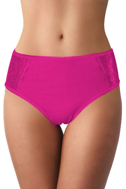 Amber bavlněné kalhotky s krajkou tmavě růžová velikost: XL