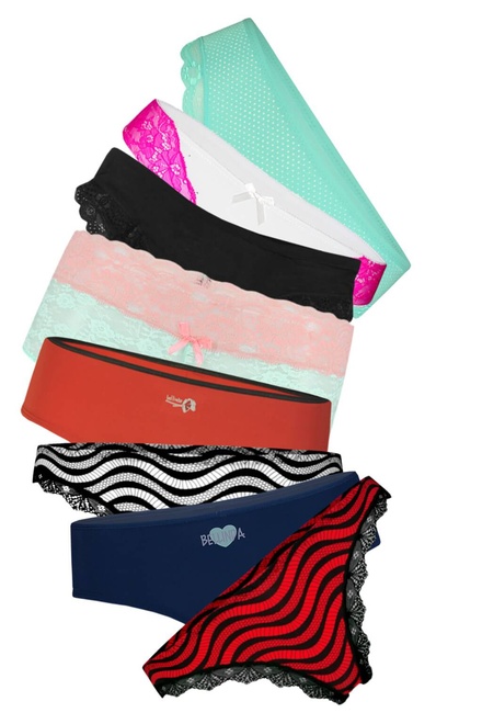 Mix dámské kalhotky - výprodej 3pack vícebarevná velikost: S