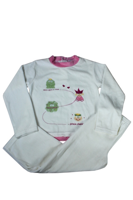 Sweet Froggie pyžamko smetanová velikost: 3-4 roky