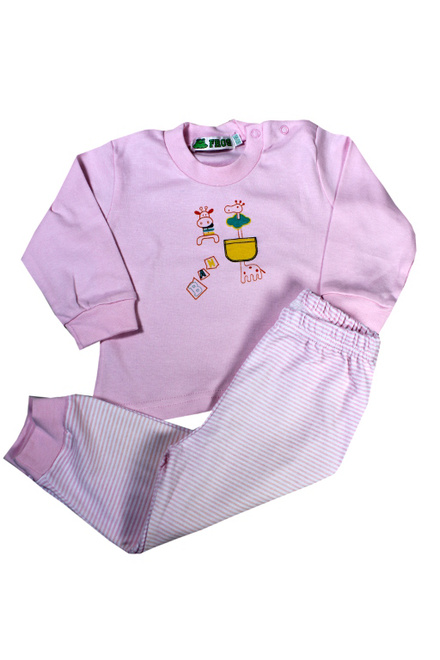 Paollis dívčí pyžamko 0-1 rok světle růžová velikost: 0-1 rok