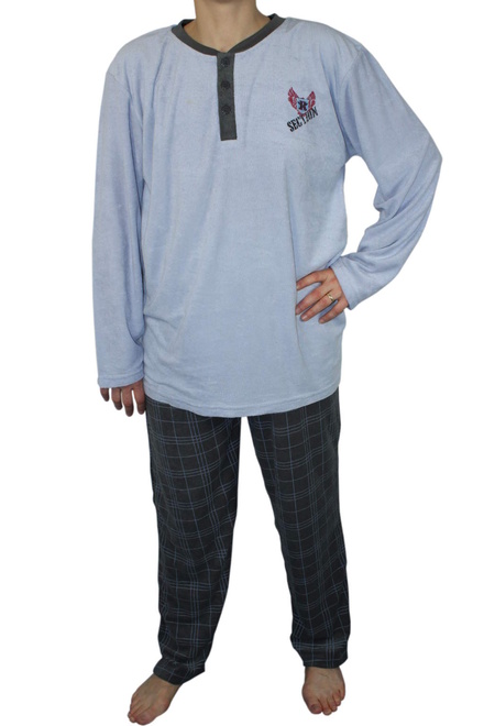 Ernest pánské pyžamo světle šedá velikost: XL