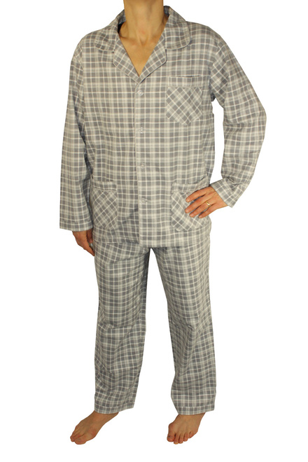 Regan teplé pánské pyžamo šedomodrá velikost: XXL