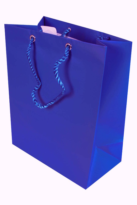 Modrá dárková taška 24x19,5x11cm