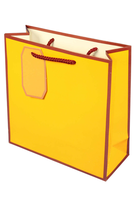 Žlutá dárková taška 20x20x8cm