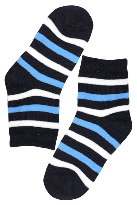Kids - dětské ponožky 3v1 modrá velikost: 7-8 let