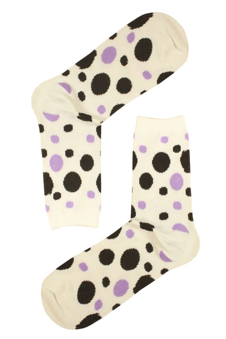 Ponožky velký puntík bílá velikost: 39-42
