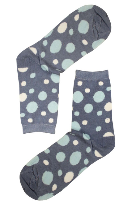 Ponožky velký puntík modrá velikost: 39-42