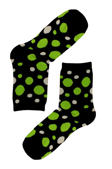 Ponožky velký puntík černá velikost: 35-39