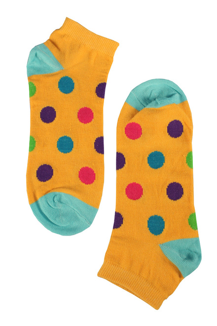 Happy ponožky - barevné puntíky žlutá velikost: 39-42