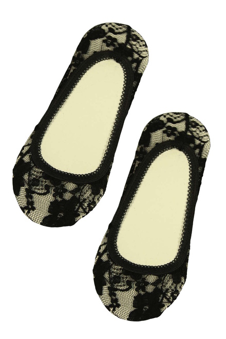 Krajkové ponožky do balerin černá velikost: 35-38