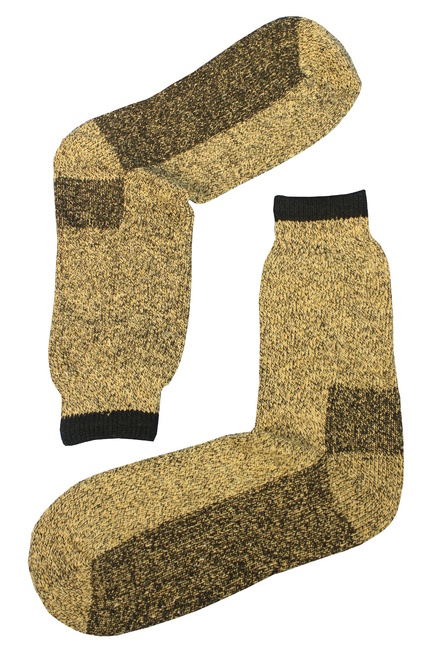 Teplé vlněné ponožky Thermo světle hnědá velikost: 43-46
