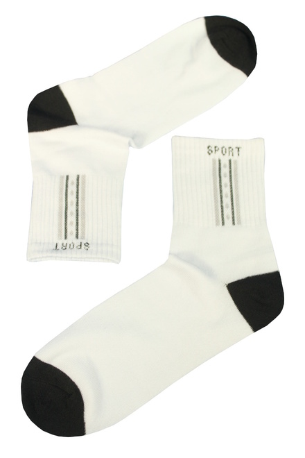 Bavlněné dámské ponožky  - 3páry bílá velikost: 39-42