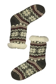 Dámské ponožky šedé s beránkem M040