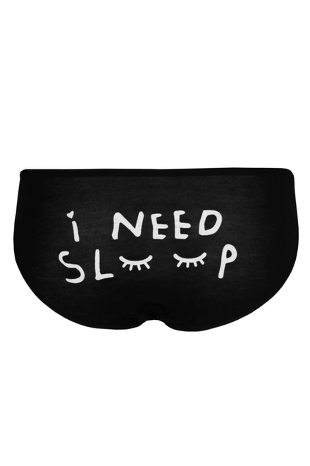 Sleep bambusové vtipné kalhotky s potiskem 3 ks černá velikost: M