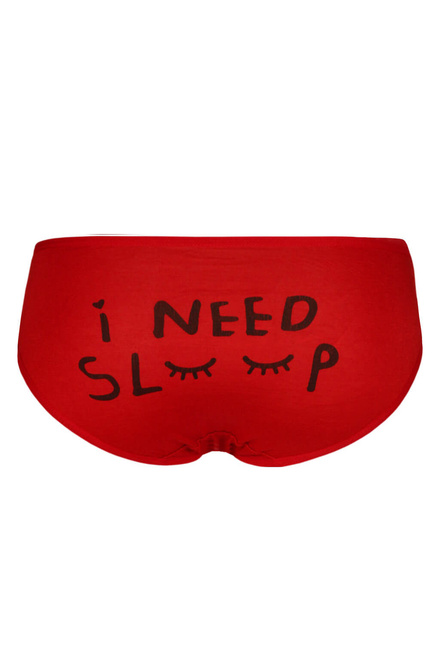 Need Sleep vtipné kalhotky s potiskem 3 ks červená velikost: XL