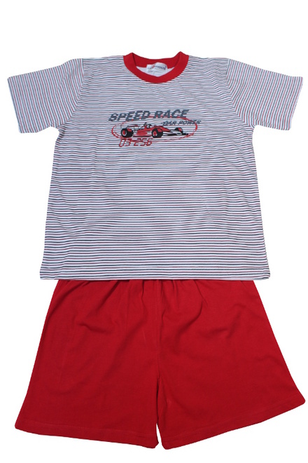 Speed Race pyžamo kluk červená velikost: 7-8 let