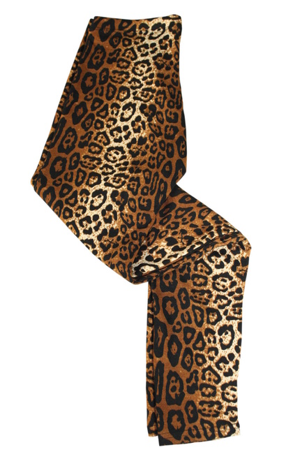 Dámské legíny s leopardím vzorem hnědá velikost: M