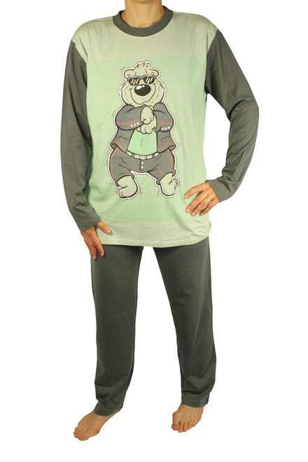 Cool Bear bavlněné pyžamo šedá velikost: XXL