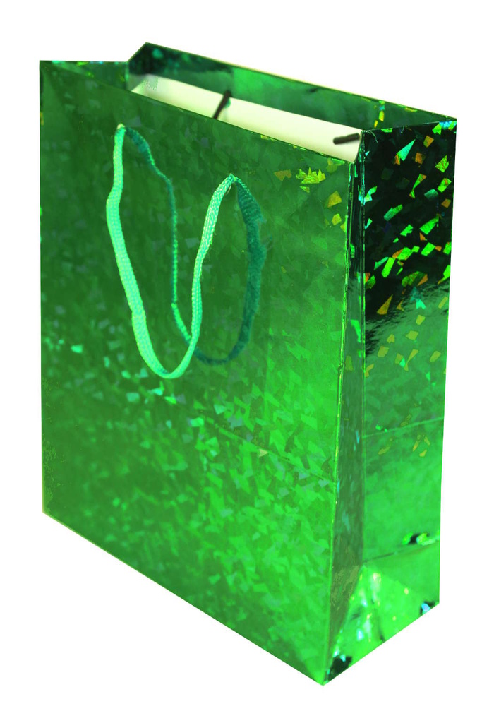 Zelená dárková taška 19x17x7 cm