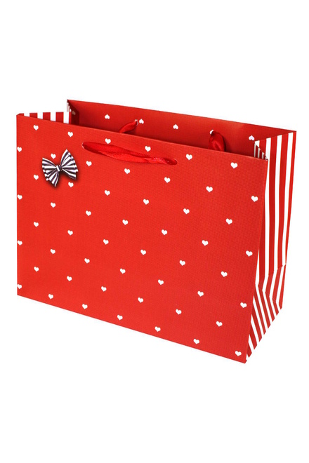Červená dárková taška 19,5x15,5x8,5 cm
