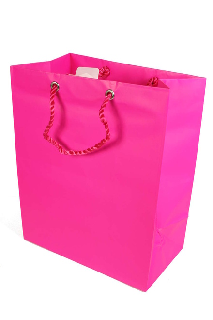Růžová dárková taška 24x19,5x11cm