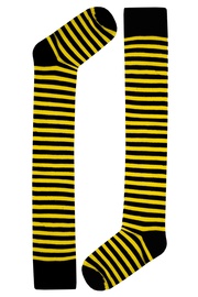 Stripes pruhované podkolenky - nadkolenky žlutočené