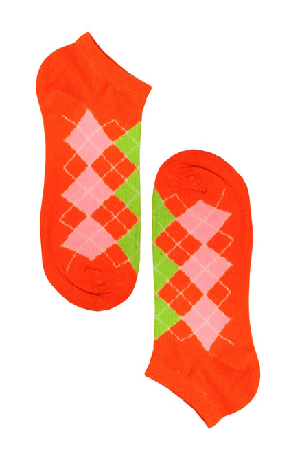 Ponožky kostka oranžová velikost: 35-39