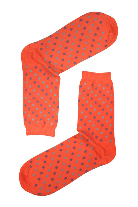 Ponožky malý puntík oranžová velikost: 35-39
