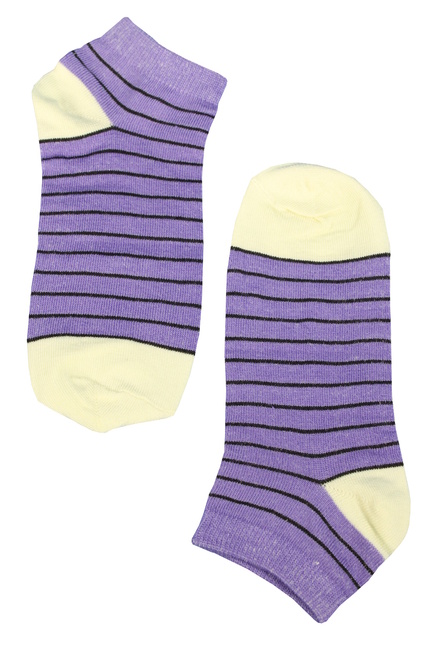 Bavlněné kotníčkové ponožky s proužky - 3páry MIX velikost: 35-38