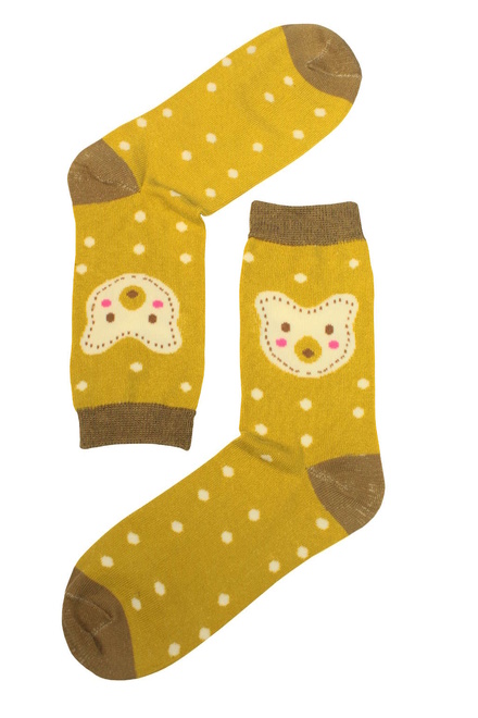 Dámské módní ponožky tmavě žlutá velikost: 35-38
