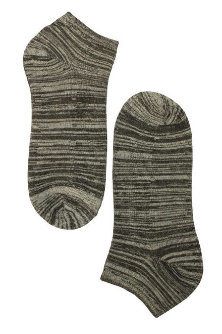 Dámské žíhané bavlněné ponožky - 3páry MIX velikost: 35-38