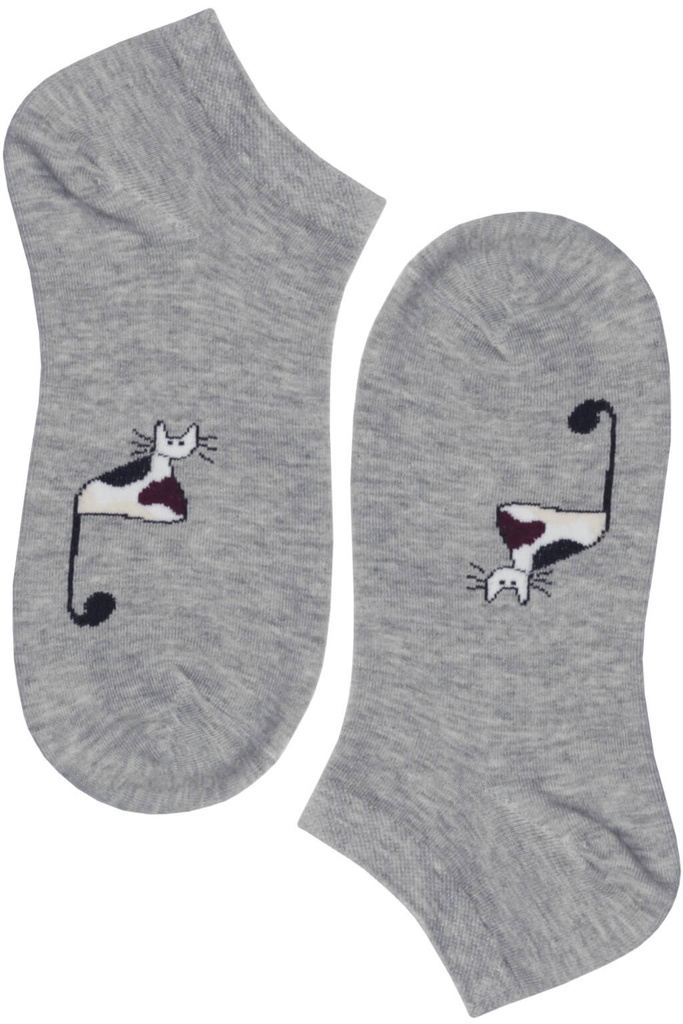 Veselé dámské ponožky bavlna Cat CW355 - 3 páry