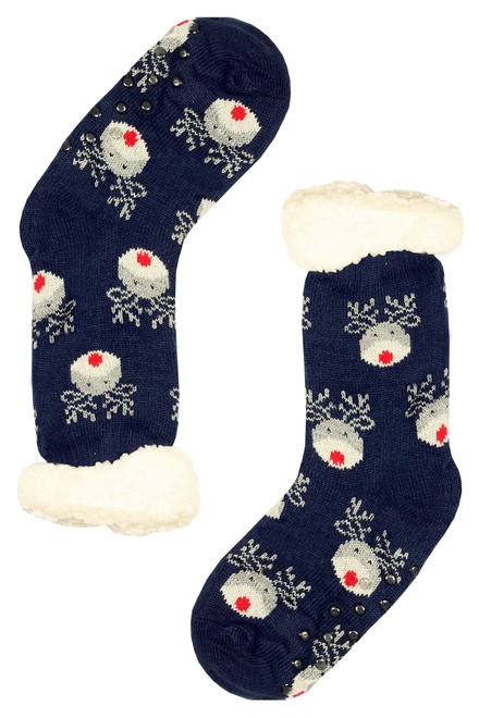 Zimní ponožky s kožíškem, sobi WW036