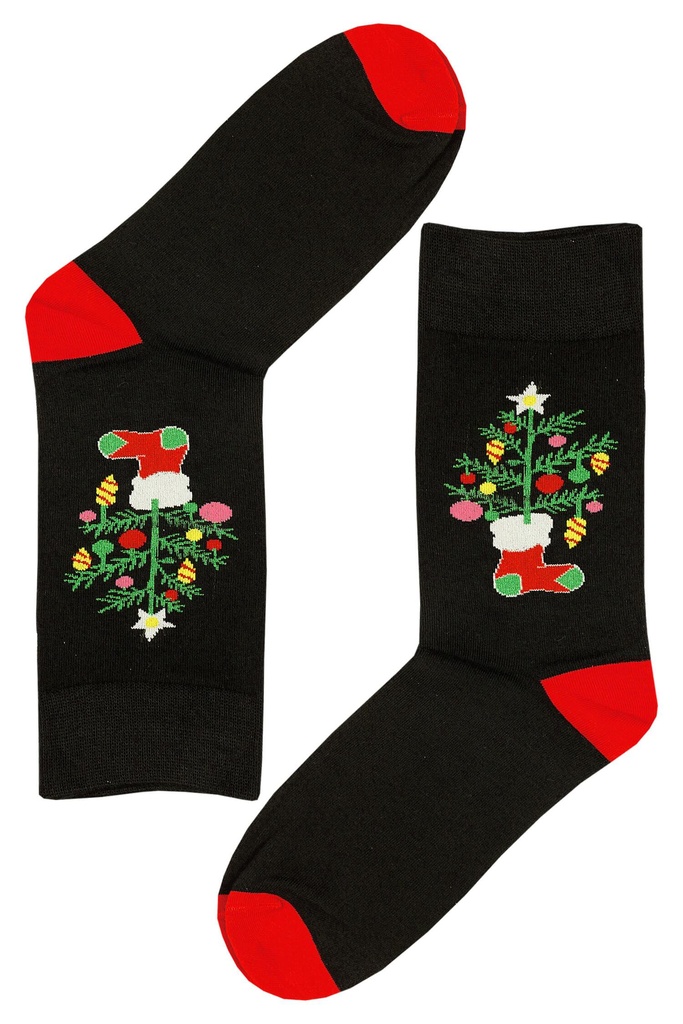 Pánské veselé ponožky AuraVia Vánoční stromeček