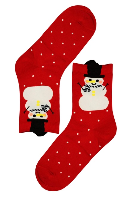 Vánoční vysoké ponožky Sněhuláček