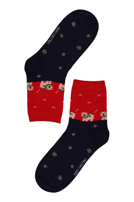 Vánoční veselé ponožky s ledními medvědy