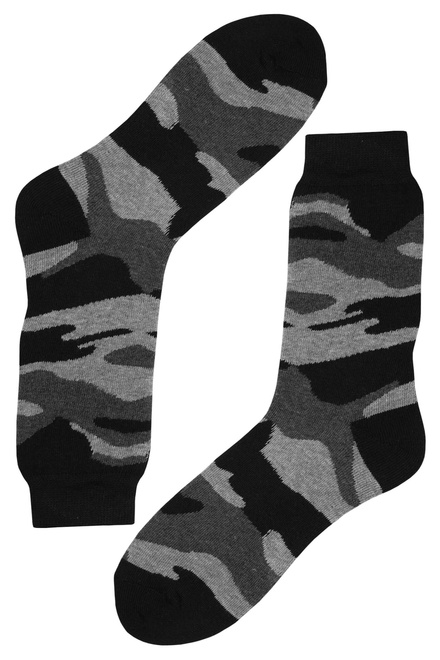 Maskáčové thermo vysoké ponožky ZM-7010 - 3bal vícebarevná velikost: 43-47