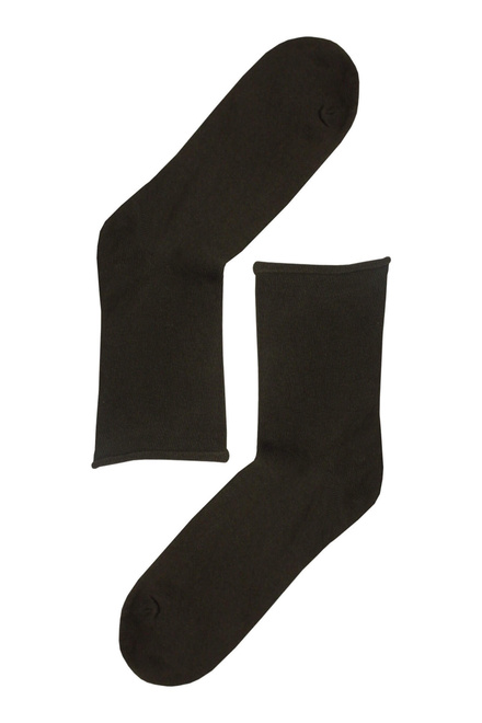 Dámské ponožky bez lemu - zdravotní, bavlněné 5 párů černá velikost: 35-38
