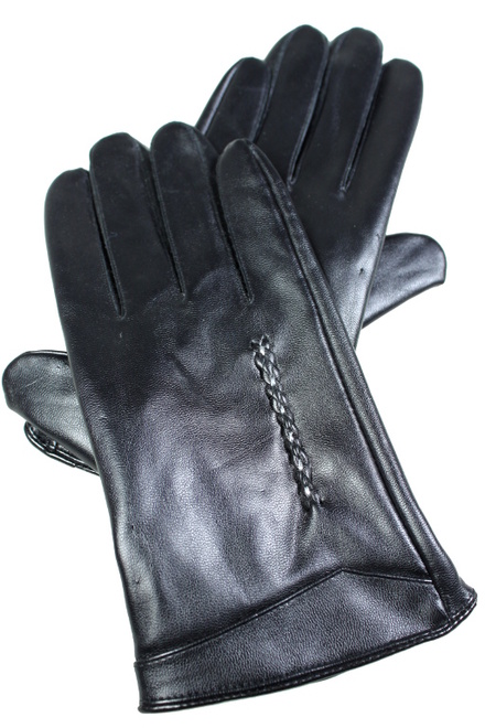 Lady rukavice z umělé kůže černá velikost: M