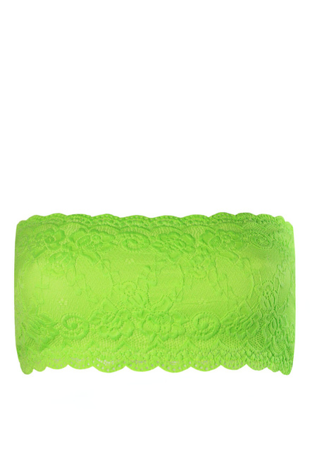 Caribien Bandeau krajkový top světle zelená velikost: L