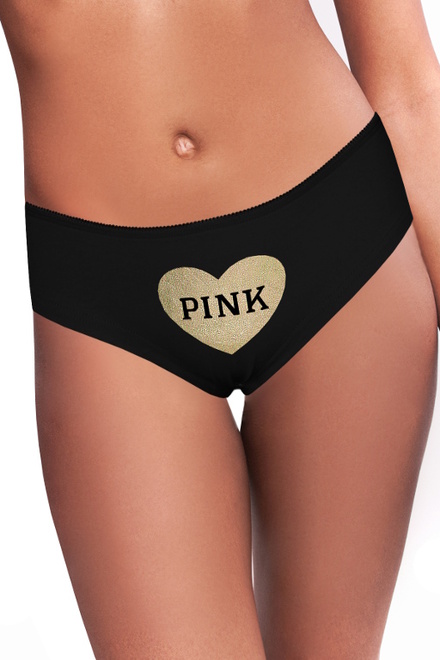 Pinky kalhotky s krajkovým zadním dílem černá velikost: L