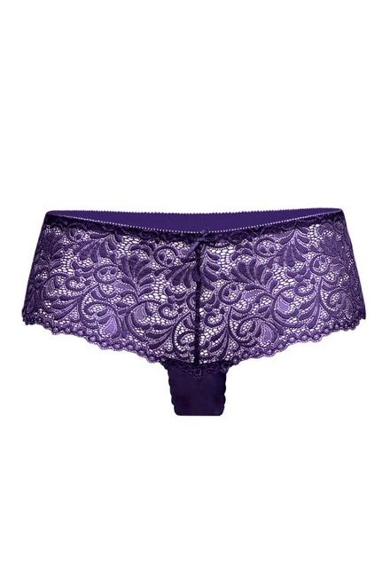 Tiffanie luxusní krajkové kalhotky - 2bal tmavě fialová velikost: XL