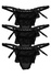 Eroica tylová tanga s mašlí 3 bal černá S