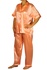 Kalipo Maxi saténové pyžamo Orange oranžová XL