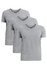 Tezen kvalitní pánské triko do 'V' FTV01 - trojbal šedá L
