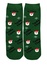 Vánoční ponožky s veselým Santou zelená 35-38