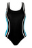 Water sportovní plavky vcelku P306 černá L