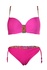 Donna - zářivé plavky s korálky S945 zářivě růžová S