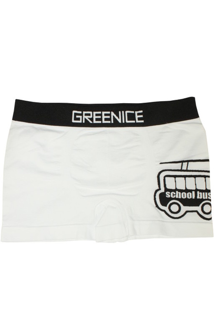 Greenice Bus - boxerky bílá velikost: 7-8 let