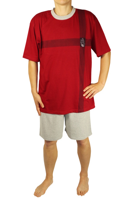 Stefan pánské pyžamo tmavě červená velikost: XL